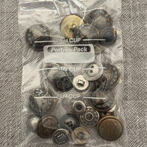 Vintage set of 26 Shield Floral Anchor Print Buttons and Others!